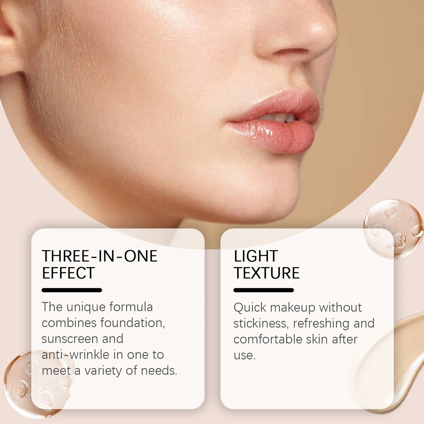 Lazy Person's Moisturizing Foundation Stick, Lightweight and Hydrating Portable Matte and Clear, Suitable for Both Oily Dry Skin