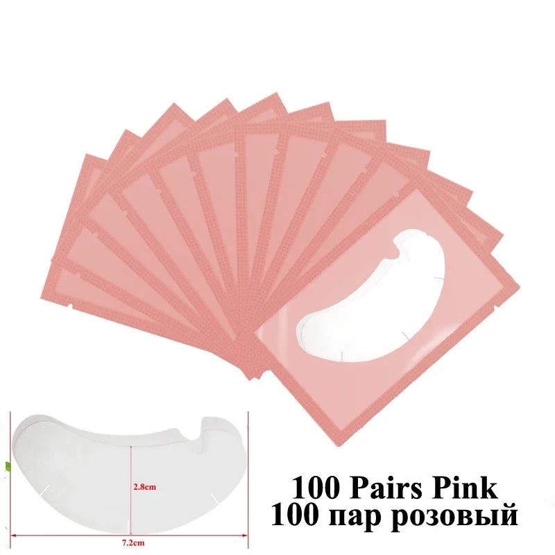 50 Pairs Eyelash Pad Gel Patch Grafting Lashes Under Eye Patches Eyelash Extension Paper Sticker Application Women Makeup Tools
