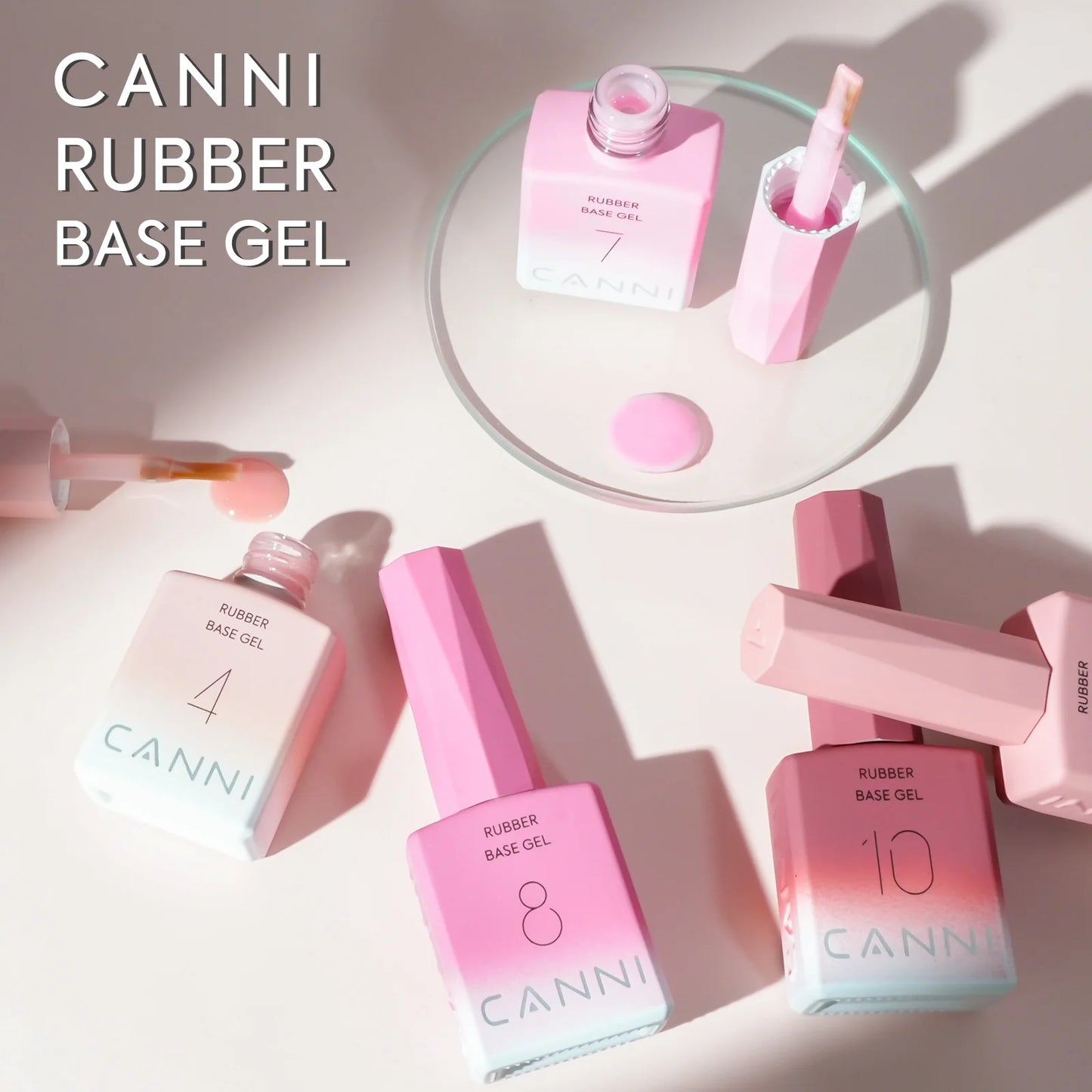 CANNI Nail Gel Polish HEMA/TPO FREE Extension UV Gel Builder Nail Gel In Bottle Semi Permanent Rubber Base Self-leveling Gel