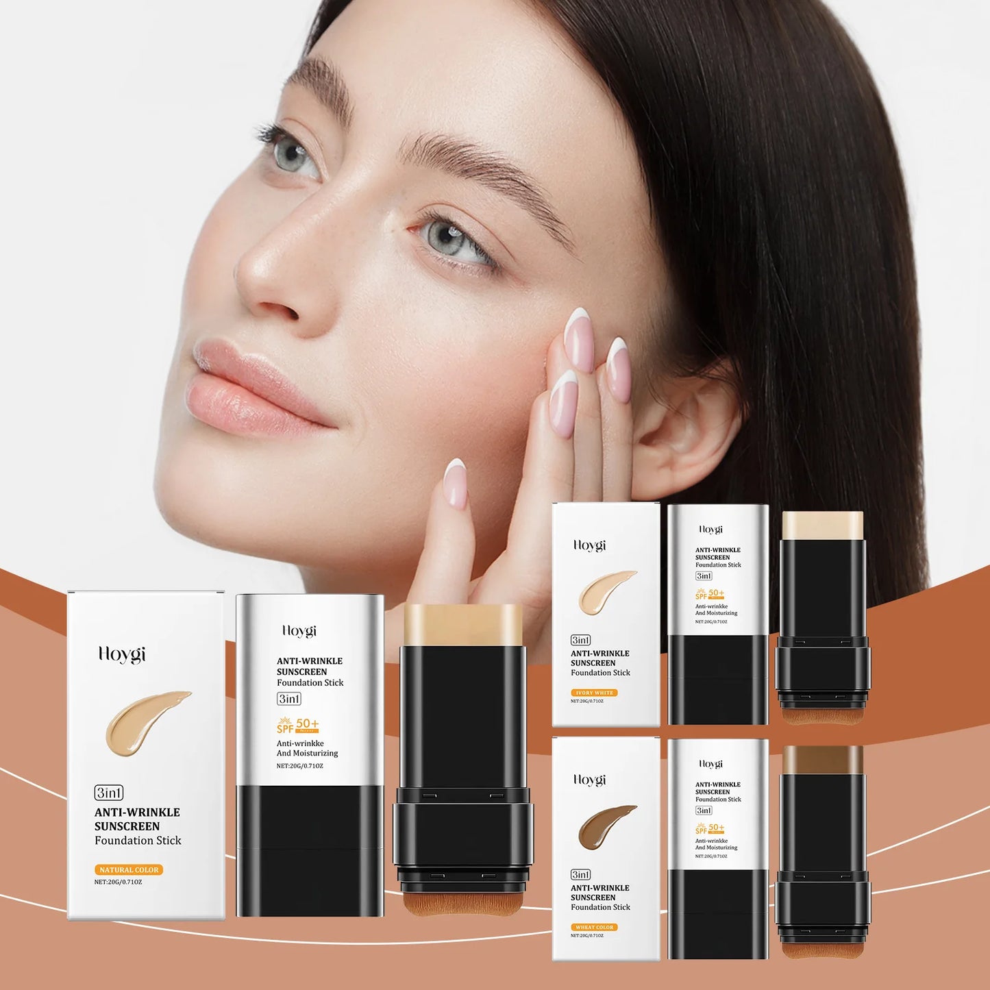 Lazy Person's Moisturizing Foundation Stick, Lightweight and Hydrating Portable Matte and Clear, Suitable for Both Oily Dry Skin