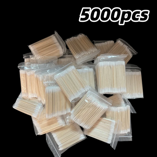 100/300/500 Nails Wooden Tip Cotton Stick Buds Disposable Ultra-Detail Corrector Nail Polish Remover Clean Sticks Manicure Tools