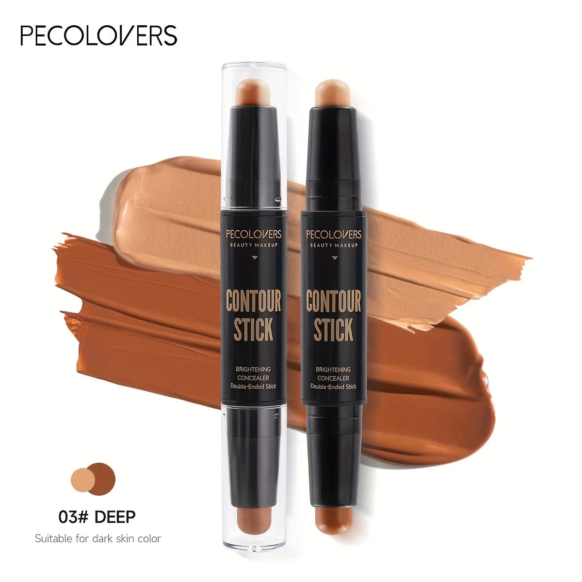 Double-ended  Face Foundation Concealer Pen, highlighter, waterproof and sweatproof, high nose bridge, face slimming for Makeup